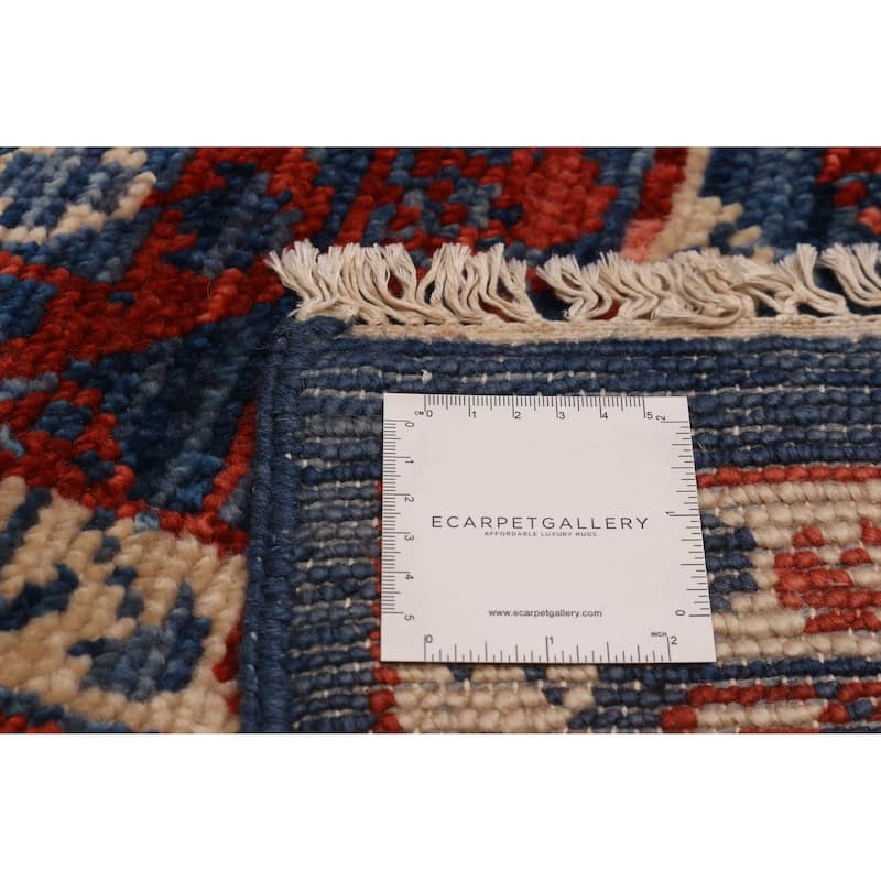 ECARPETGALLERY Hand-knotted Mamluk Navy, Red Wool Rug - 9' x 12'