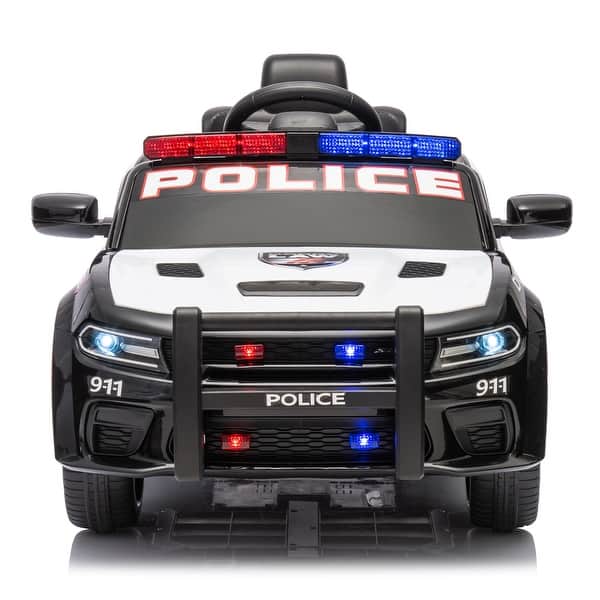 slide 2 of 11, Licensed Dodge Charger 12v Kids ride on police car W/Parents Remote Control - 42.13"L * 26.77"D * 19.69"H