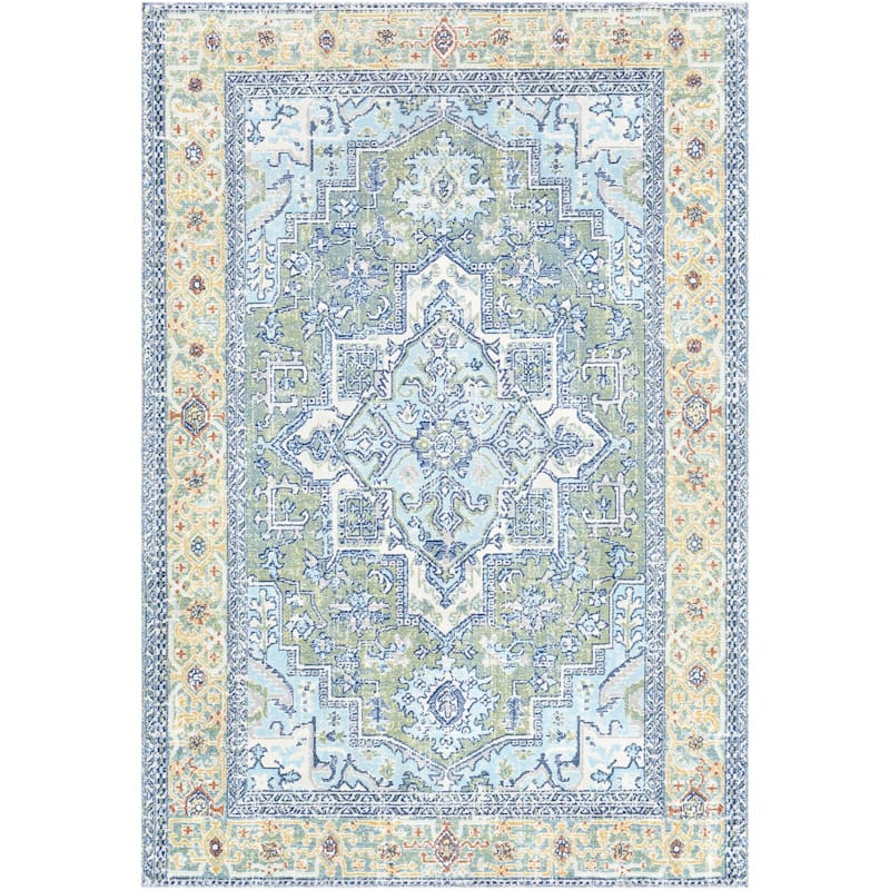 Livabliss Bodrum Updated Traditional Medallion Indoor / OutdoorArea Rug