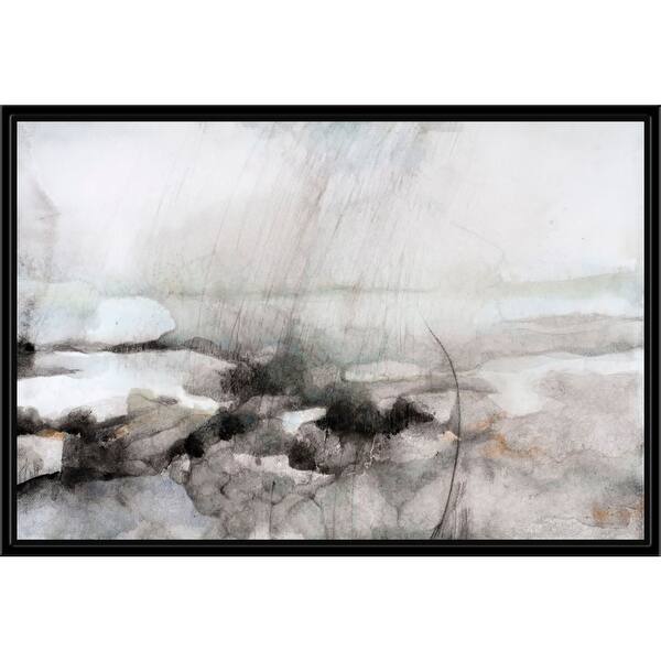 Shop 27 X 40 Black And White Weaving Ix Rectangular Framed Wall