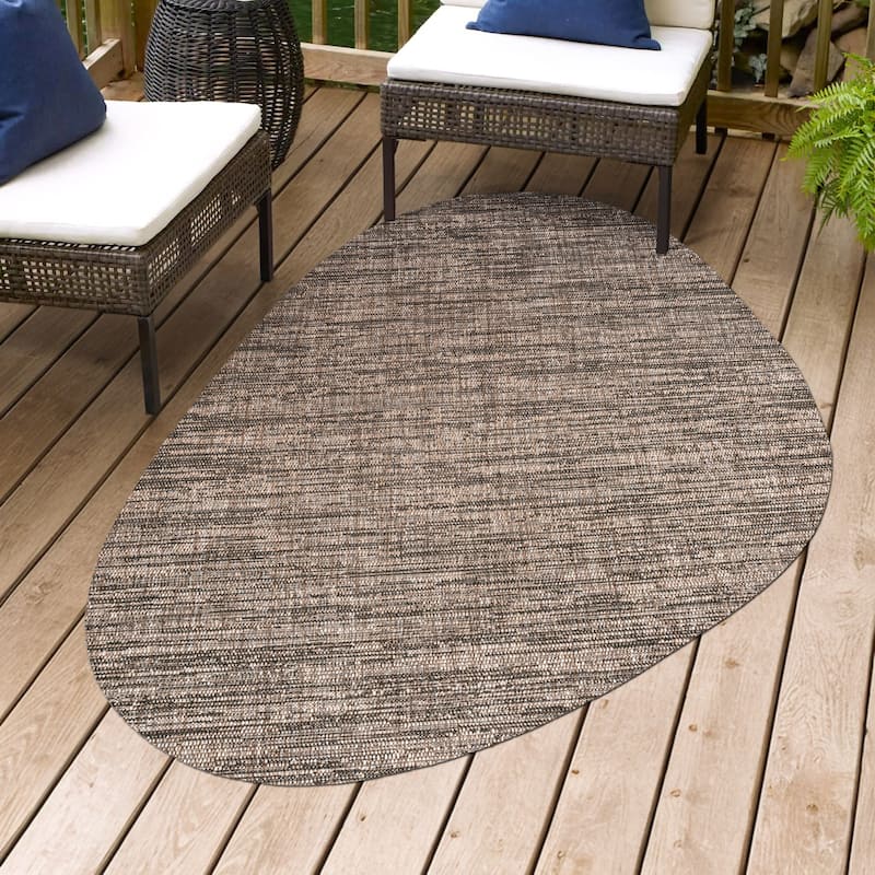 JONATHAN Y Callan Modern Rustic Abstract Indoor/Outdoor Shaped Area Rug