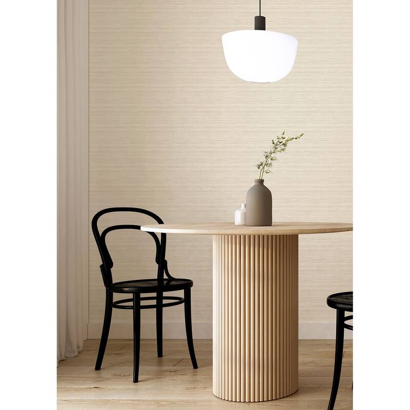 A-Street Prints Shantung Beige Silk Wallpaper