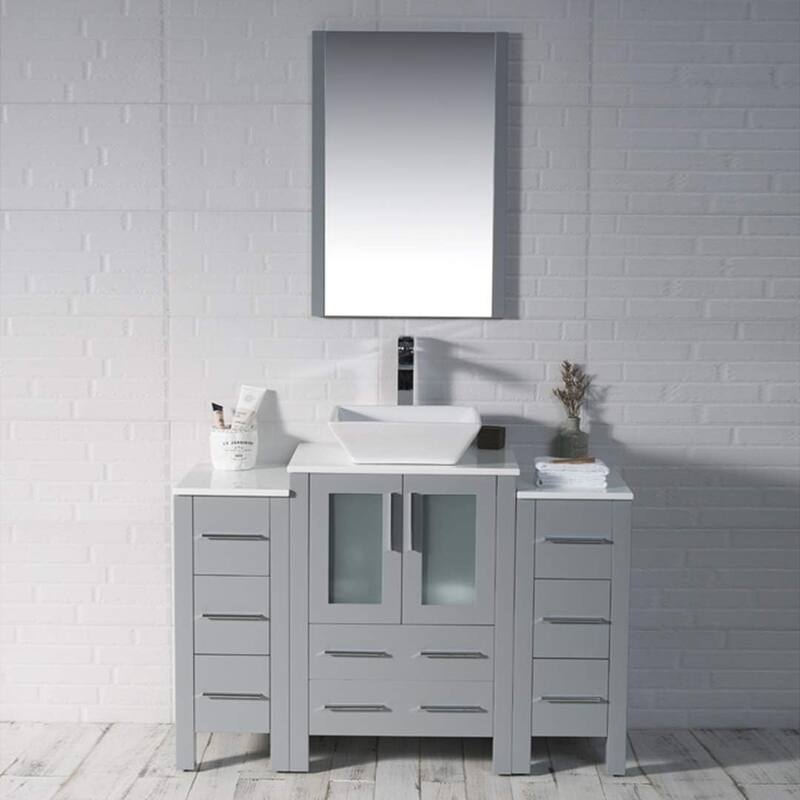 Blossom Sydney 48" Bathroom Vanity with Double Side Cabinets & Mirrors