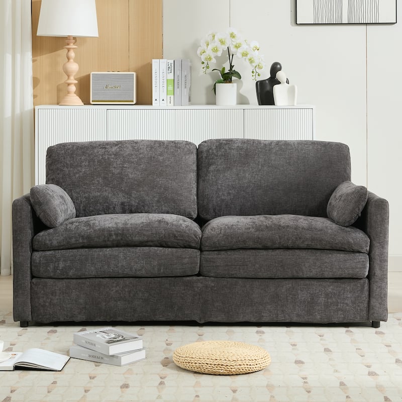 Roomfitters Oversized Upholstered Loveseat Sofa with Plush Double Cushions, Cloud-Inspired Comfy Couch