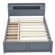 preview thumbnail 6 of 32, Versatile Queen Size Wood Storage Bed with LED and Trundle for Enhanced Comfort and Space Utilization