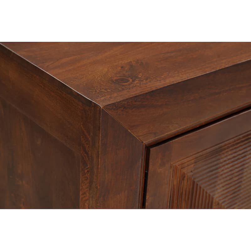 Willow 4-door Geometric Solid Wood Sideboard