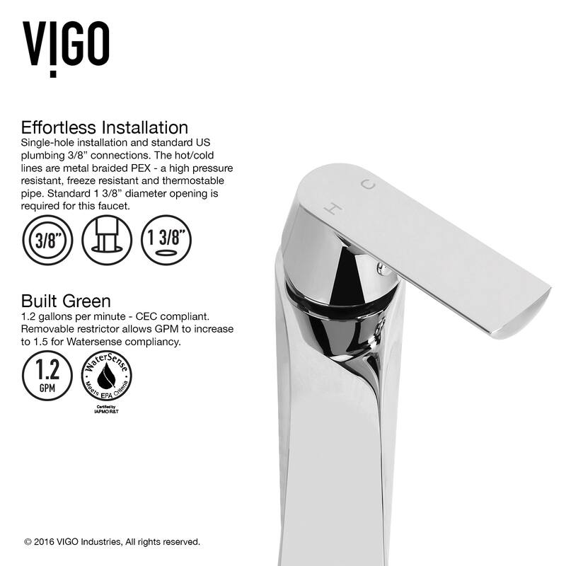 VIGO Penela Single Hole Bathroom Faucet