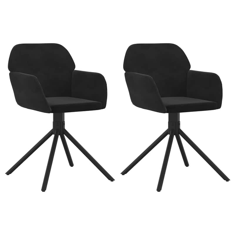 vidaXL Swivel Dining Chairs 2 Pcs Accent Chair for Kitchen Living Room Velvet - 21.3" x 23" x 31.3"