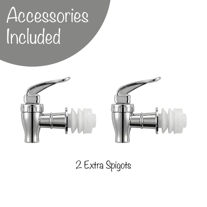 Canyon Beverage Dispenser Set/2 With Black Metal Stand