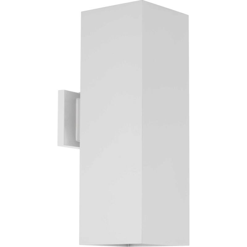 Progress Lighting Square 18" Tall 2 Light LED Outdoor Wall Sconce - White