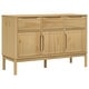 preview thumbnail 12 of 23, vidaXL Sideboard FLORO 44.9"x16.9"x29.1" Solid Wood Pine - 44.9" x 16.9" x 29.1"