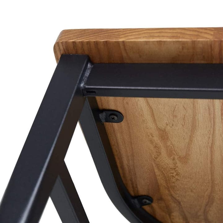 Dining Room Side Chair Set of 2 Wood Kitchen Chairs with Metal Legs - 16.3"(W) x 16.3" (L) x 31.1" (H)