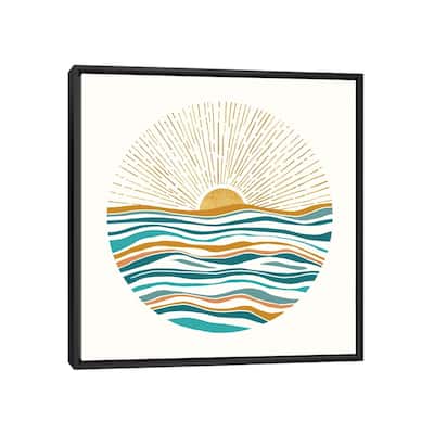iCanvas "The Sun and The Sea II" by Modern Tropical Framed Canvas Print