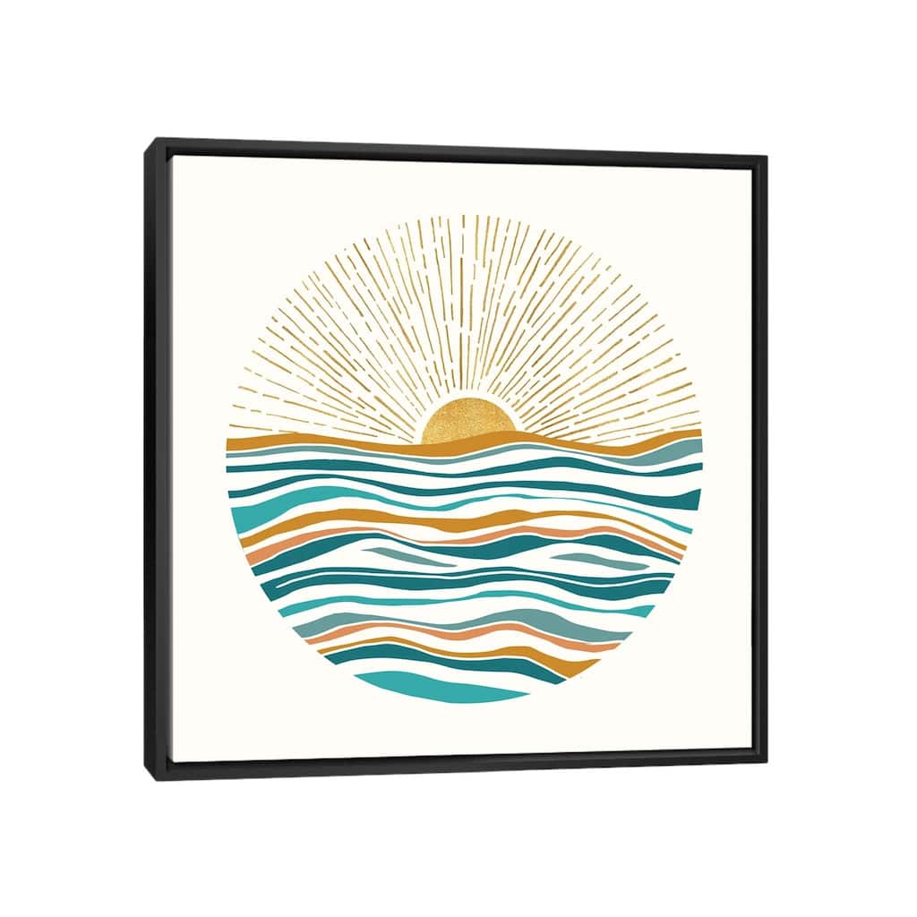 iCanvas "The Sun and The Sea II" by Modern Tropical Framed Canvas Print