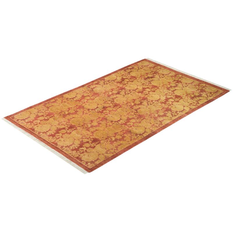 Overton Mogul, One-of-a-Kind Hand-Knotted Area Rug - Pink, 3' 1" x 5' 0" - 3' 1" x 5' 0"