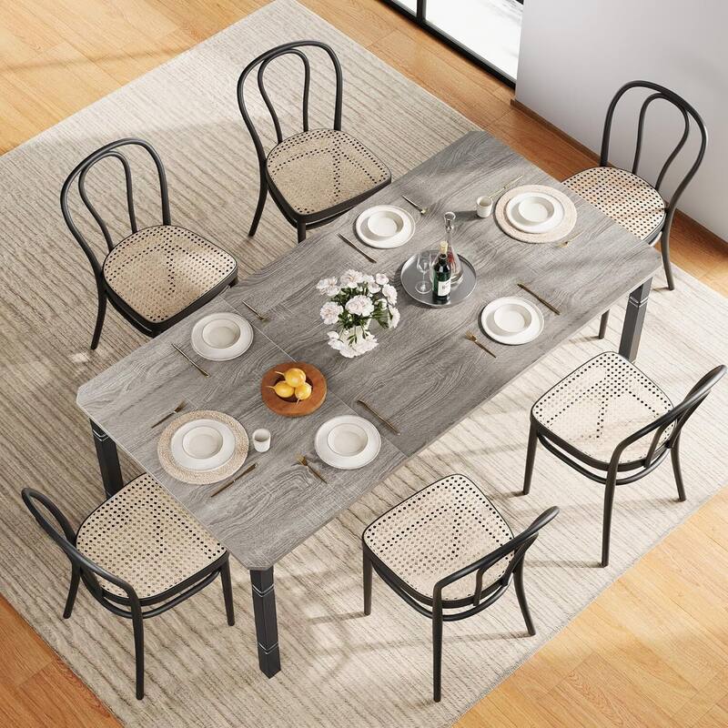 78.7" Large Industrial Dining Table for 6-8 People for Kitchen, Dining Room (Only Table)