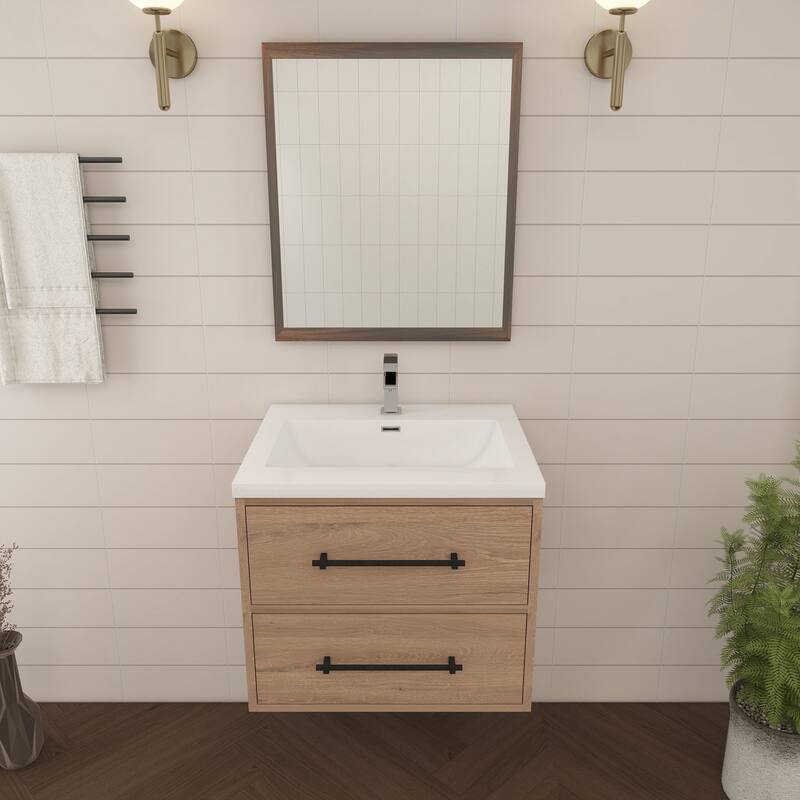 Victoria 24'' Wall-mounted Vanity with Reinforced Acrylic Sink - 23.5