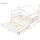 preview thumbnail 23 of 34, Full Size Wooden House Bed with Twin Size Trundle Bed Frame for Kids, Teens, Girls, Boys No Box Spring Needed, Easy Assembly