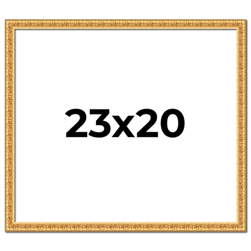 23x20 Frame Gold Real Wood Picture Frame Width 1 inches | Interior