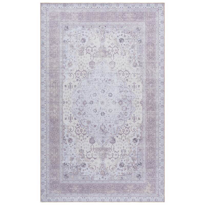 SAFAVIEH Arizona Romilda Machine Washable & Slip Resistant Rug - 6' x 9' - Ivory/Beige