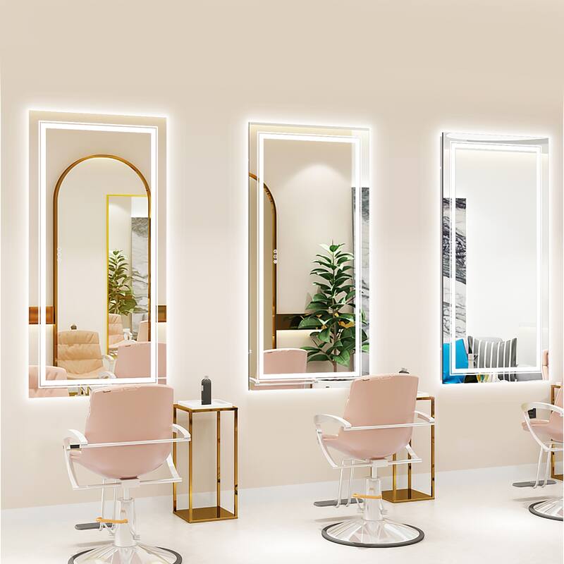 Smart LED Framless Illuminated Bathroom Mirror Anti-Fog Backlit - 42" x 20"