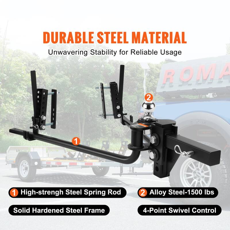 Weight Distribution Hitch for Trailer - 1,500 lbs