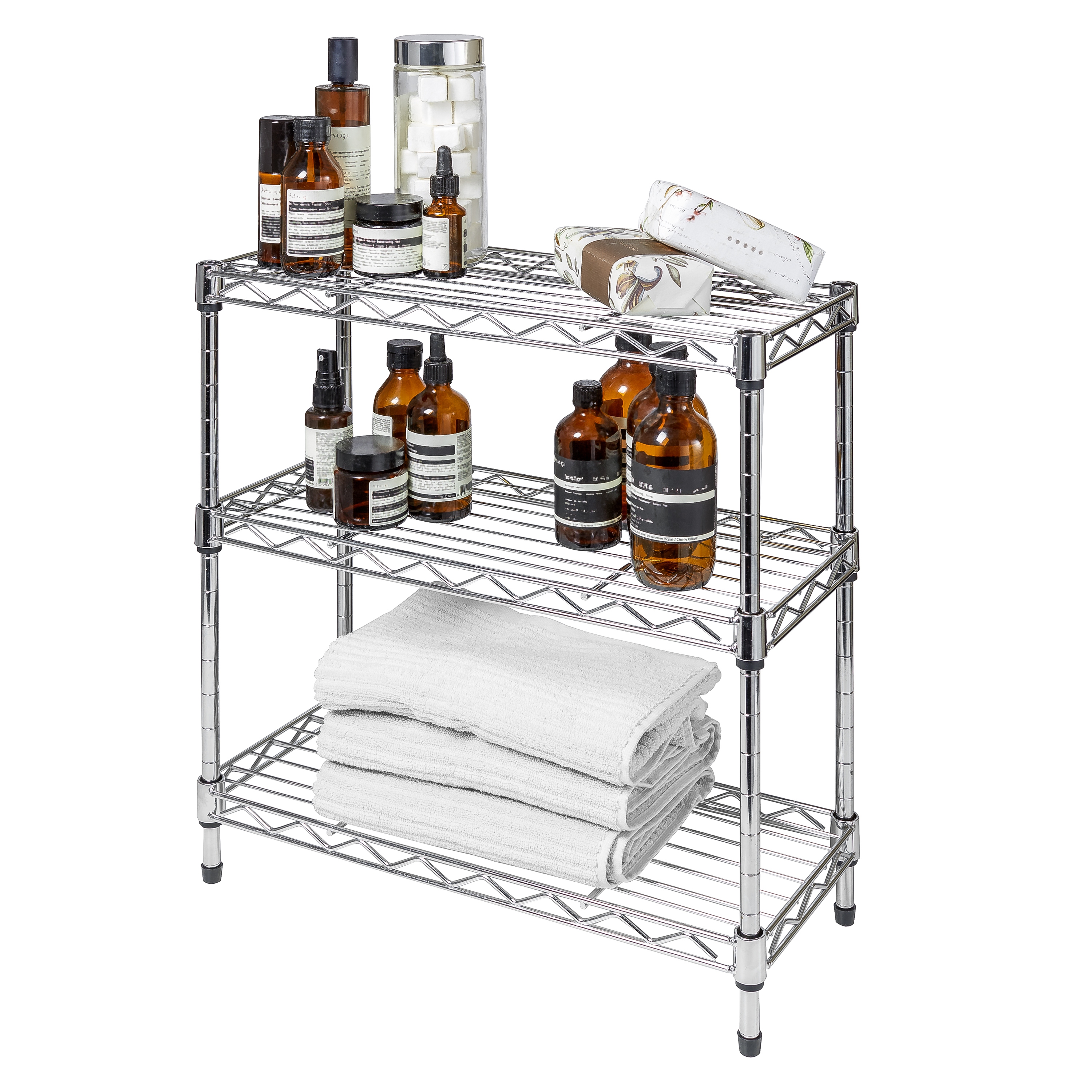 Seville Classics 3 Tier Steel Wire Shelving 17.5