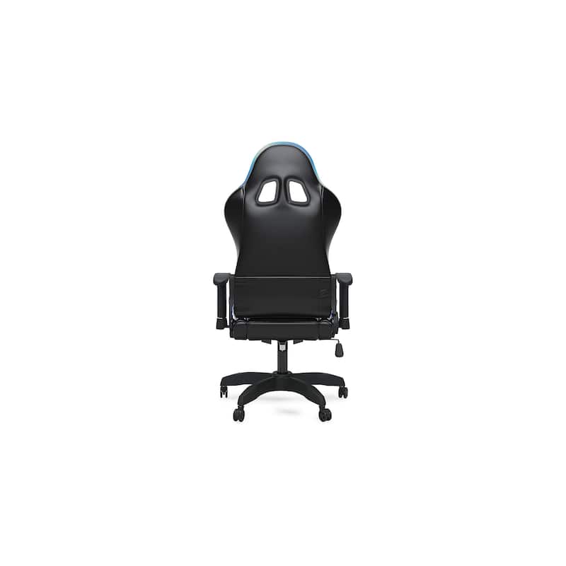 Signature Design by Ashley Lynxtyn Black and Grey Lighted Office Swivel Desk Chair