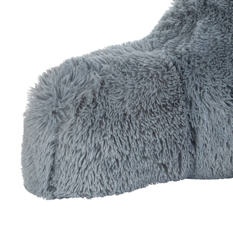 Klear Vu Shaggy Bed Rest Back Support Pillow, One Size