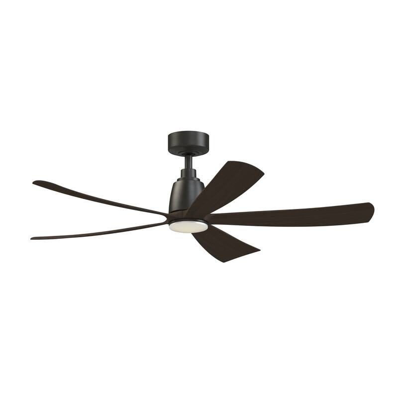 Kute5 52 inch Indoor/Outdoor Ceiling Fan with Dark Walnut Blades - Dark Bronze