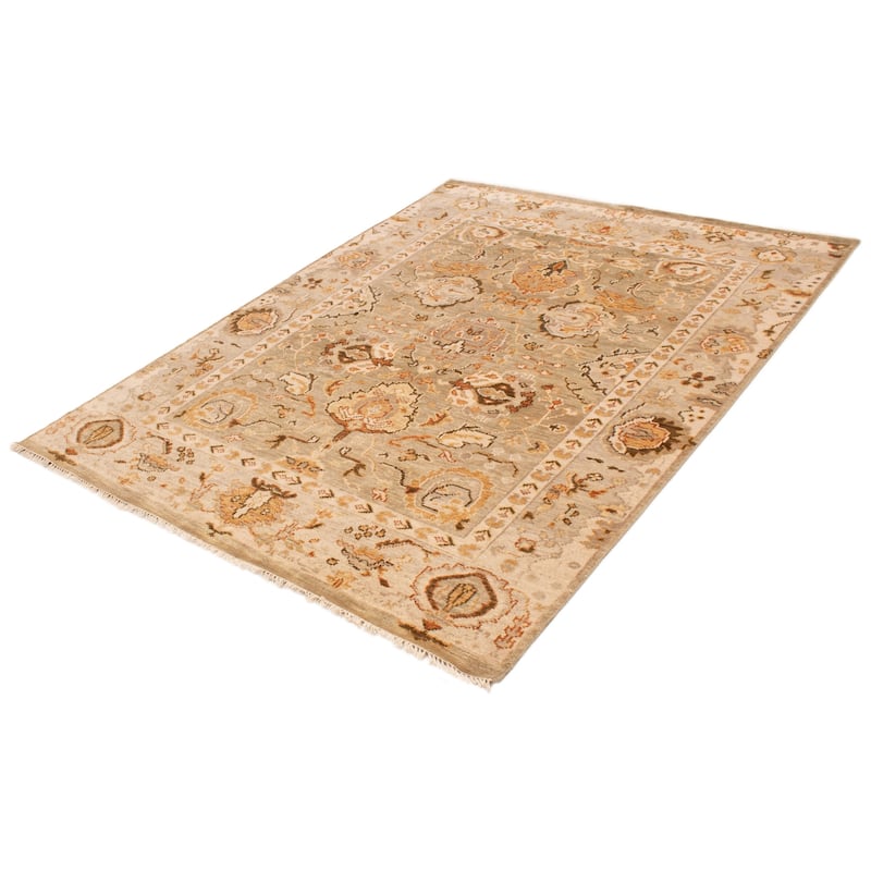 ECARPETGALLERY Hand-knotted Jules Serapi Khaki Wool Rug - 7'10 x 9'11