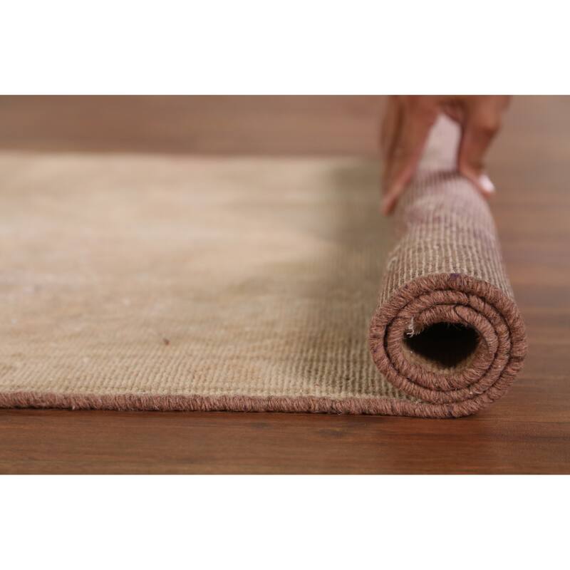 Hand Knotted Oriental 100% Wool Carpet Traditional Medallion Brown Tabriz Area Rug - 4' 7'' X 3' 1''