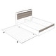 preview thumbnail 5 of 10, Slat Support Full Bed Frame Metal Platform Bed with Trundle - White