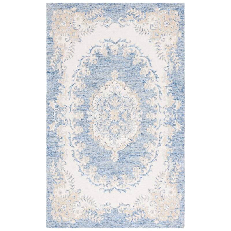 SAFAVIEH Handmade Ebony Gerta Modern & Contemporary Wool Rug