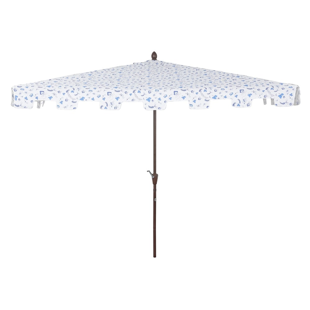 Beverly 9 ft. Classic MidCentury Rectangular Half Market Patio Umbrella with Crank, Wind Vent and UV Protection, by JONATHAN Y