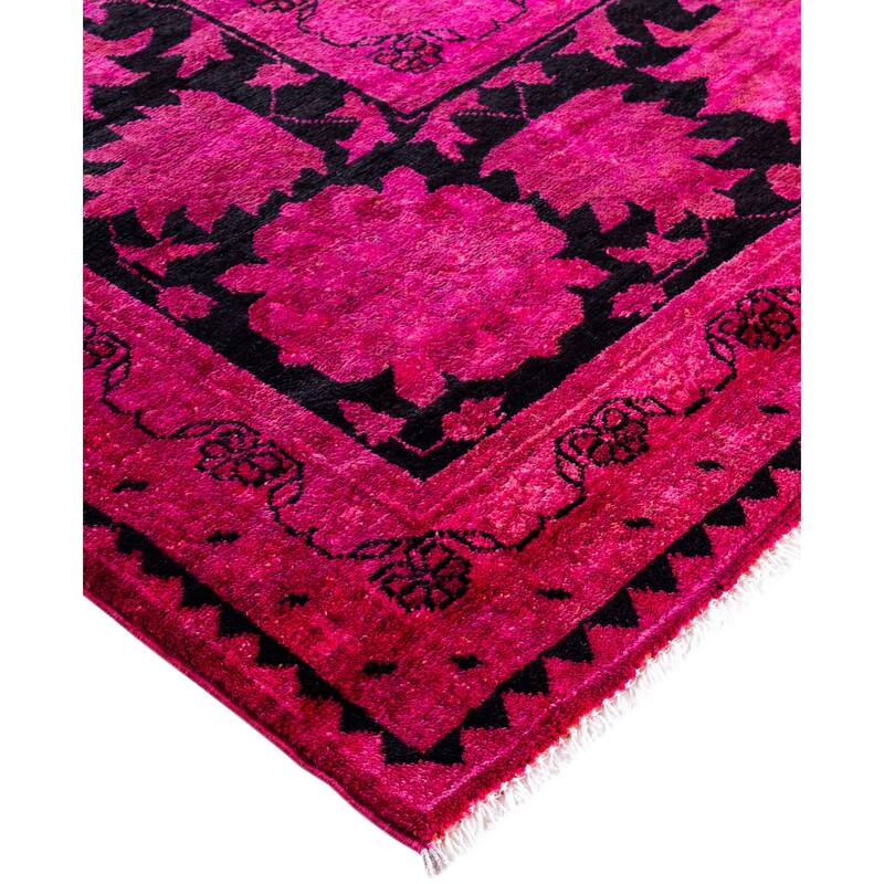Overdyed One-of-a-Kind Hand-Knotted Area Rug - Pink - 12' 1" x 17' 8"