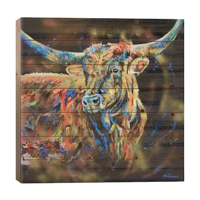 The Boss Print On Wood by Lindsey Dahl - Multi-Color