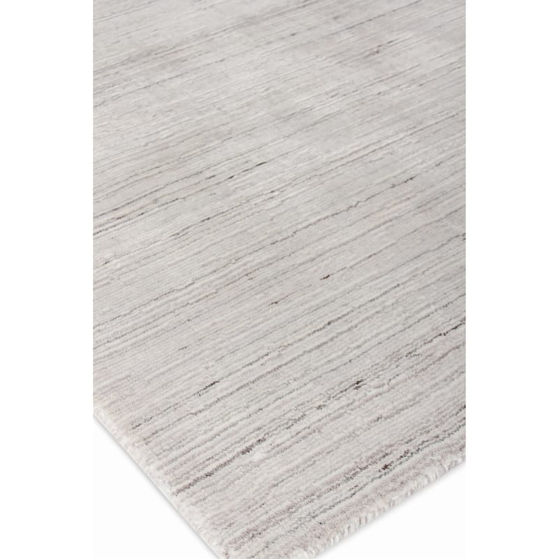 EXQUISITE RUGS Palazzo Hand-loomed Wool/Bamboo Silk Silver Area Rug.