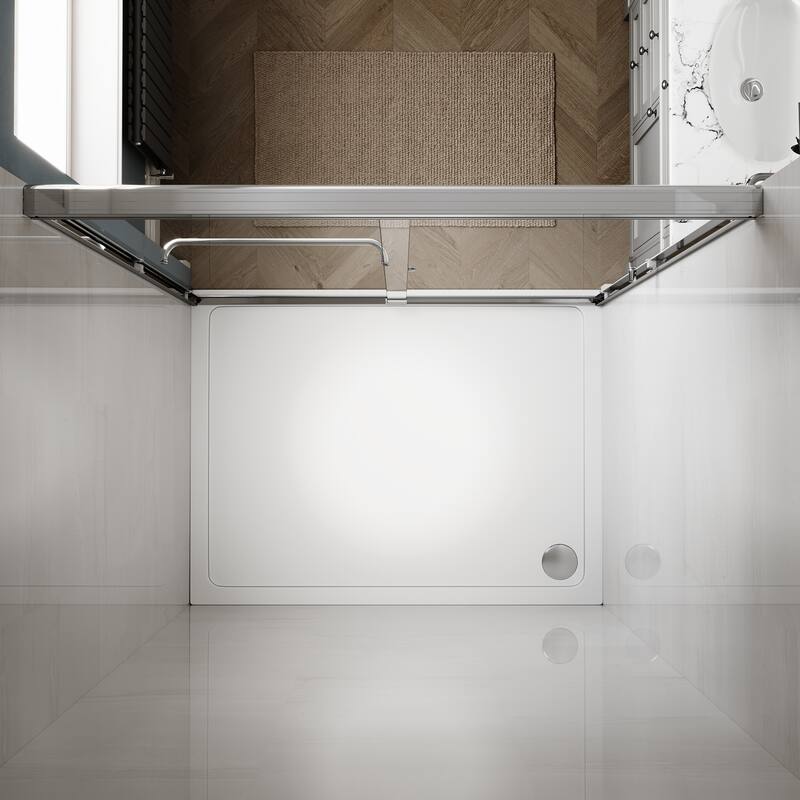 Elegant Double Sliding Shower Door 58.5-60''W x 72'' H Brushed Nickel or Chrome or Matte Black or Gold Finish Framed
