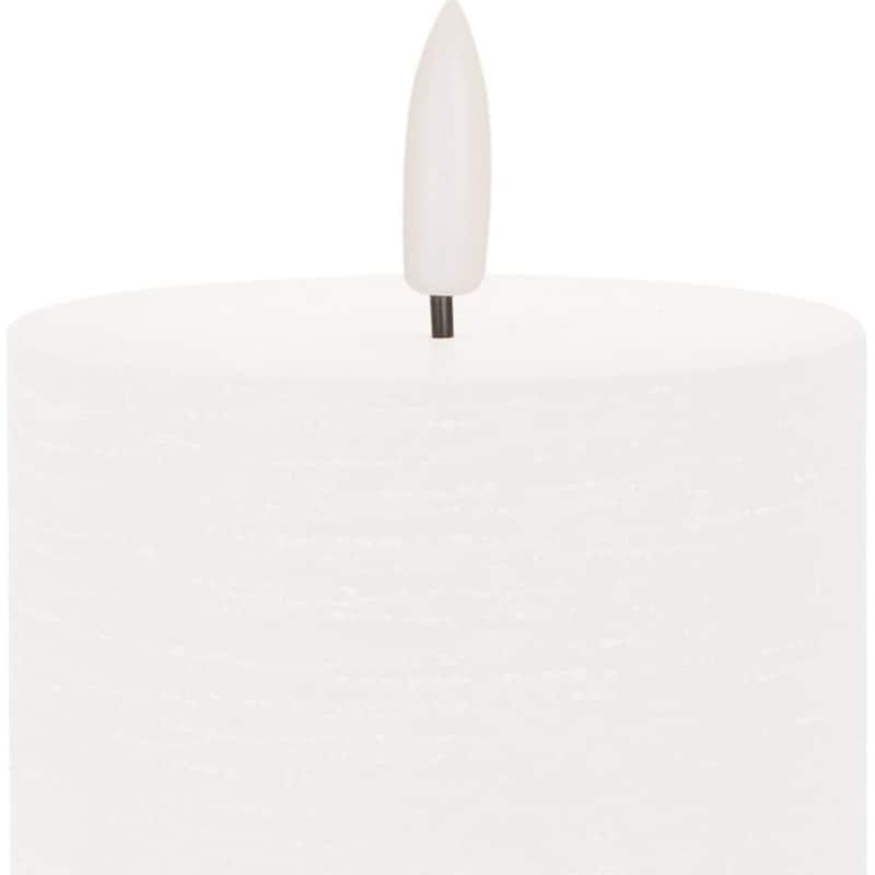 Set of Two White Flameless Pillar Candles