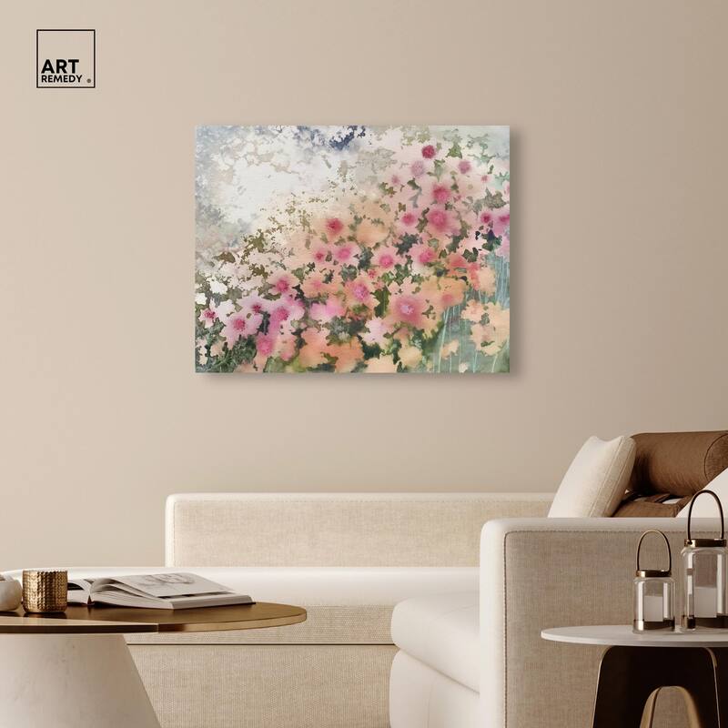 Roseate Remnants Canvas by Art Remedy, Gallery Wrapped