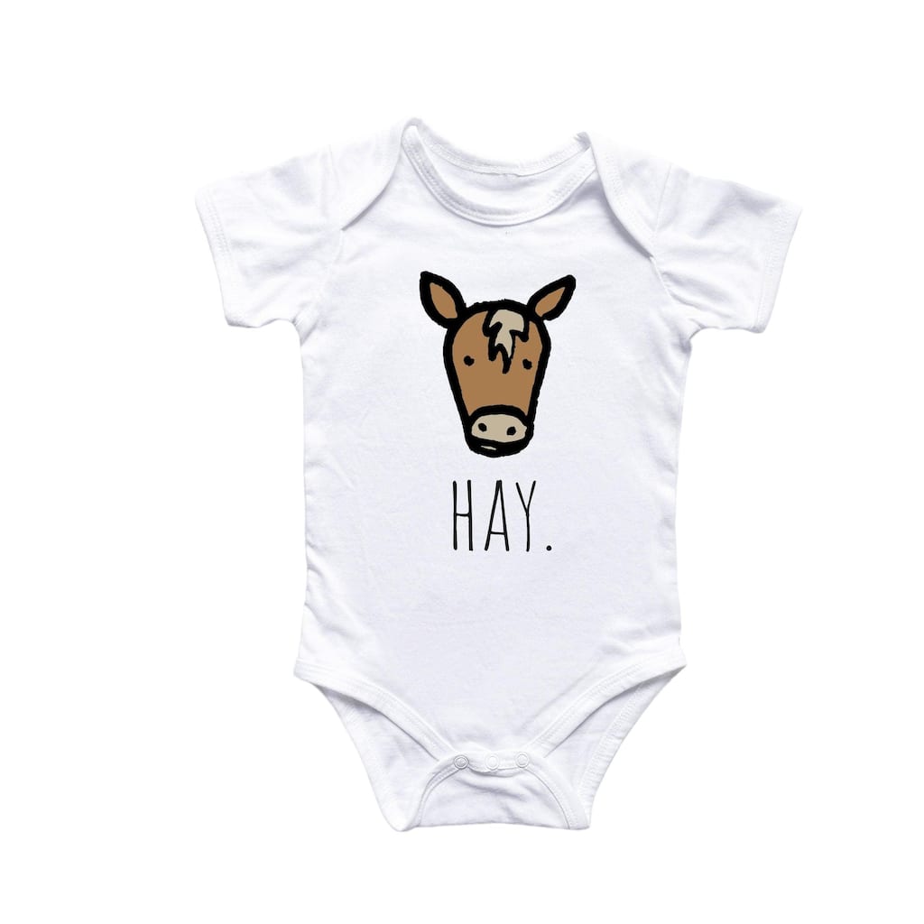 Horse Equestrian - Baby Boy Girl Clothes Infant Bodysuit Funny Cute Newborn