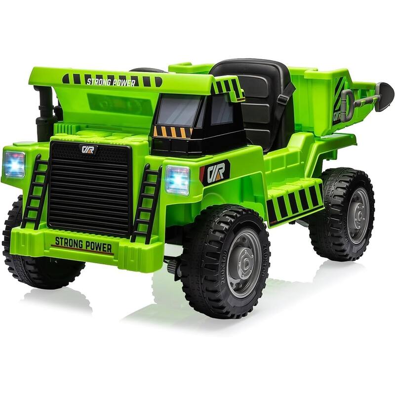 Ride On Dump Truck, 4 Wheeler Toy, Ride On Toys for Kids,12V Ride On Car with Remote Control - Green