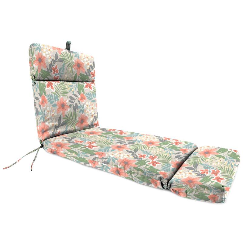 72" x 21" Outdoor Chaise Lounge Cushion with Ties and Loop - 72'' L x 21'' W x 3.5'' H - Menda Tearose