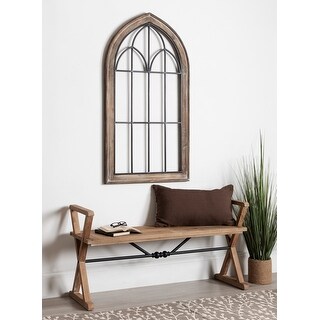 Kate and Laurel Rennel Wood Window Pane Arch Wall Decor - 26.5x48