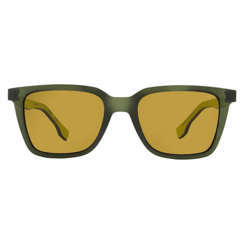 Boss Men's Rectangular Sunglasses - Green/Yello