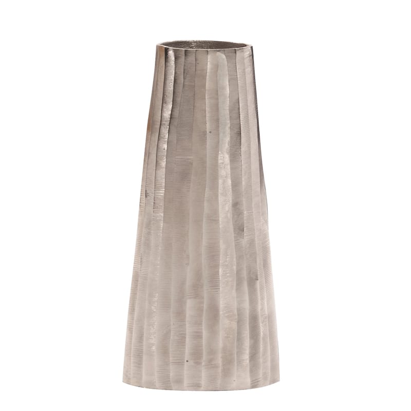 Allan Andrews Silver Chiseled Metal Vase