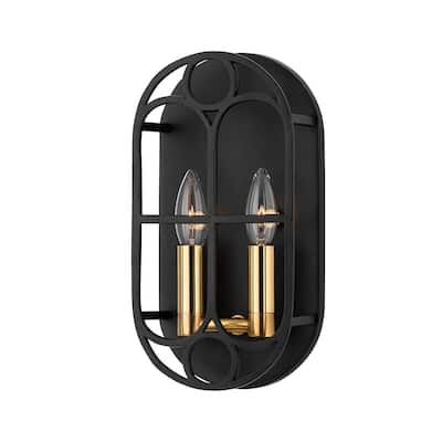 Amboy 4 Light Wall Sconce Aged Brass