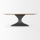preview thumbnail 5 of 21, Maxton Light Brown Solid Wood w/ Black Iron Pedestal Base Rectangular Dining Table