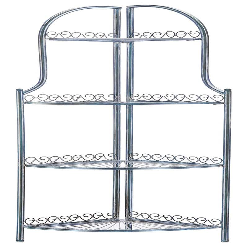 4-Tier Corner Shelf - 13.8"D x 13.8"W x 59.8"H